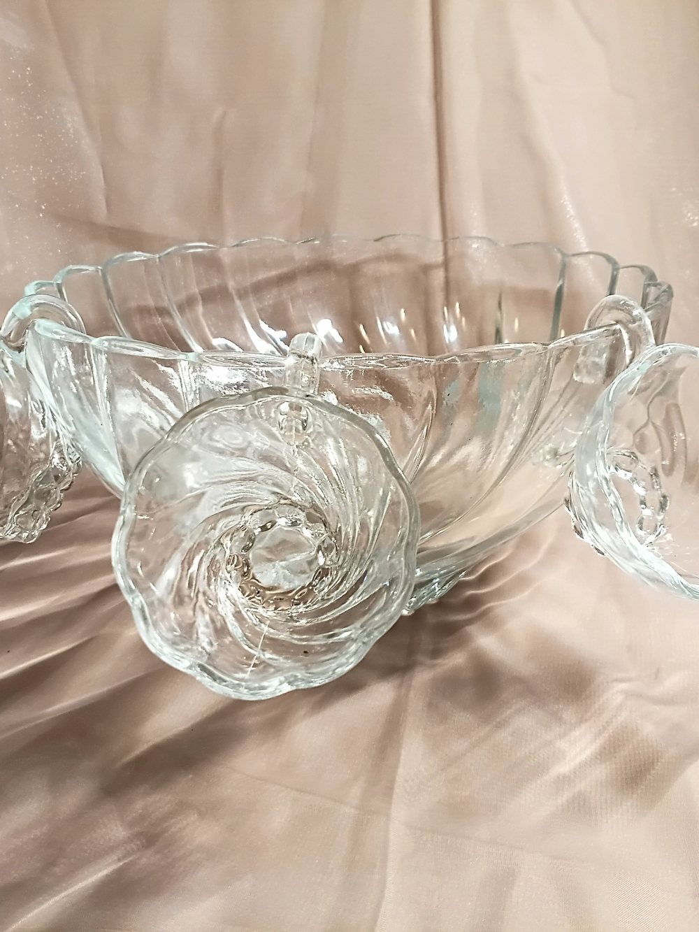 Clear Glass Punch Bowl